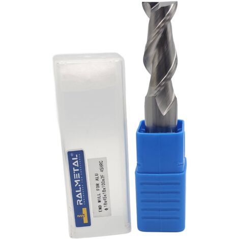 Hartmetall-Schaftfräser für Aluminium VHM, 2 Schneiden, 18 x 45 x 100 mm, 45 HRC