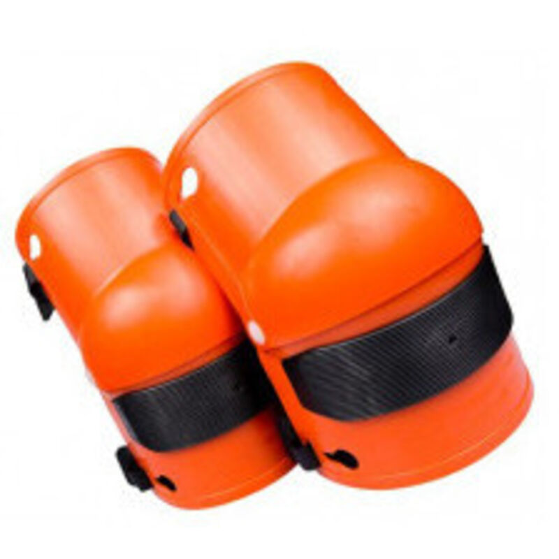 Hartschalen-Kniebandagen, beweglich, Paar Kniepolster 'Robocop'