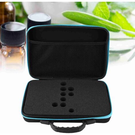 Hartschalenkoffer für ätherische Öle, Schachtel mit 60 Fläschchen à 5 ml/15 ml (Blau)