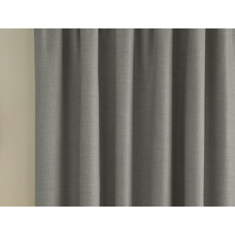Harvard Pair of 117x137cm Blackout Curtains, Grey