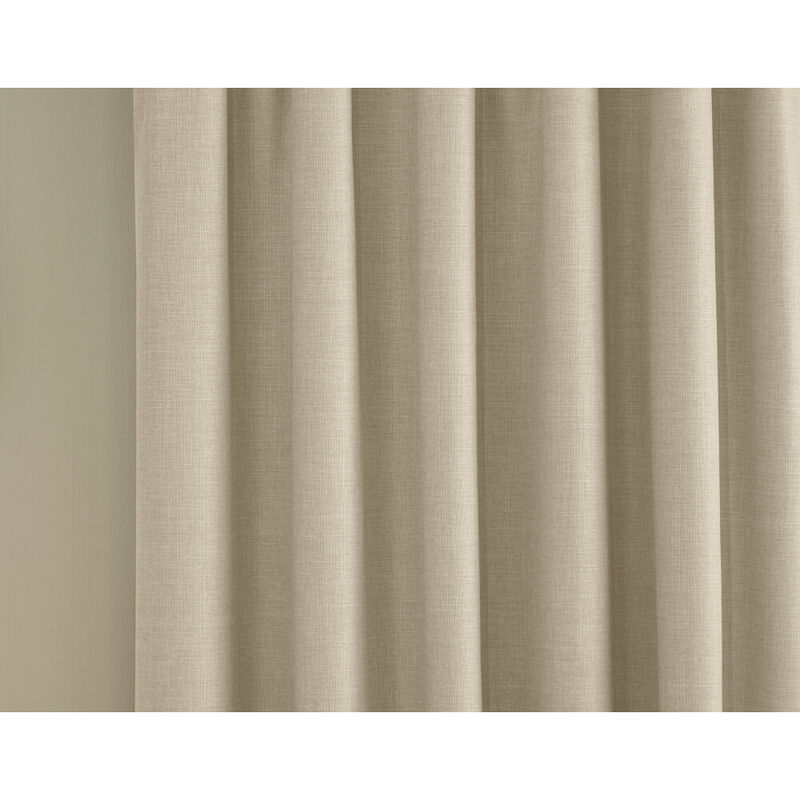 Tyrone Textiles - Harvard Pair of 168x229cm Blackout Curtains, Natural