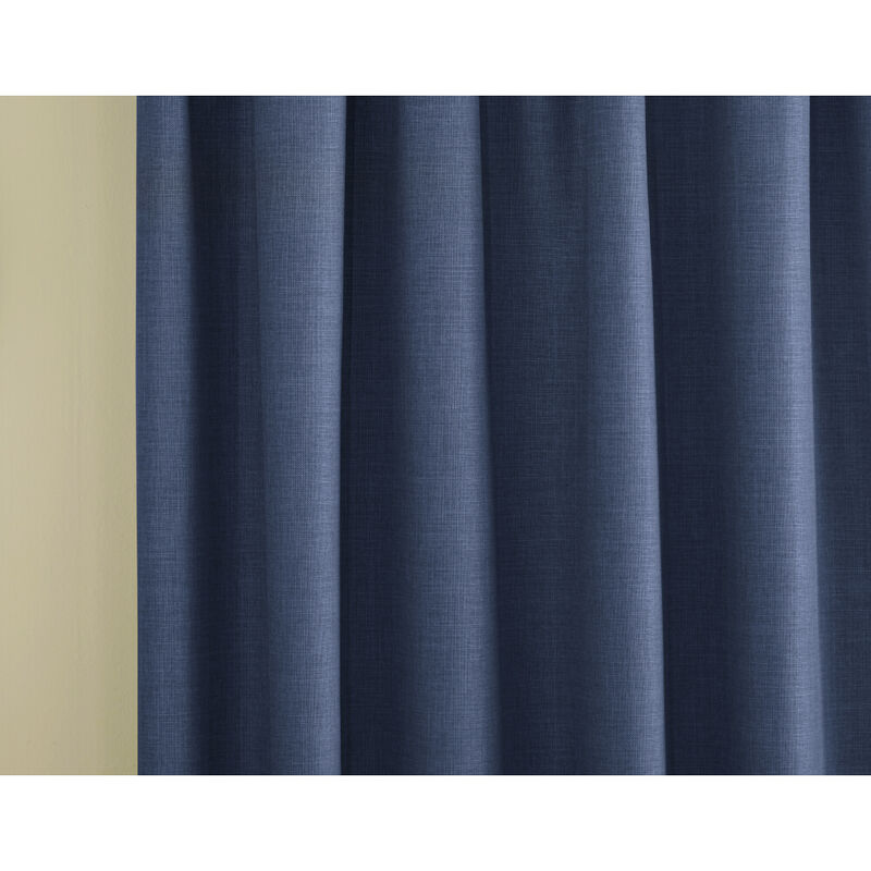 Harvard Pair of 117x137cm Blackout Curtains, Navy