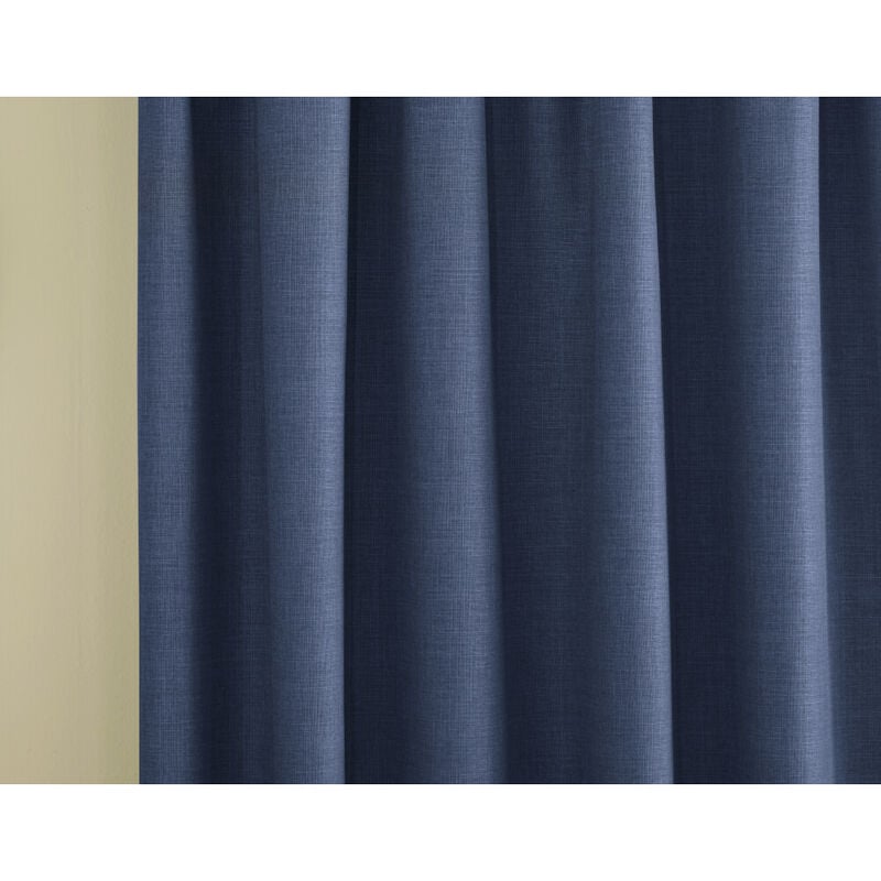 Harvard Pair of 117x229cm Blackout Curtains, Navy