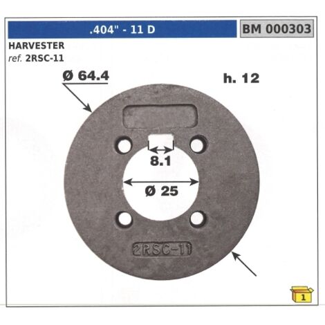 HARVESTER pignon couronne à alignement automatique dents 11 .404" 000303