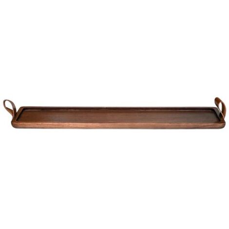Harvey Candle Tray - Acacia Wood - L12 x W50 x H1.75 cm - Walnut