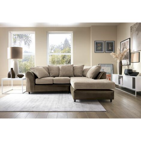 main image of "Harvey Cord Fabric Corner Sofa"