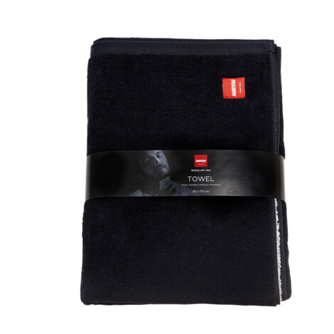 Harvia Handtuch healingwithheat 90 x 170 cm Saunahandtuch Sauna Handtuch schwarz