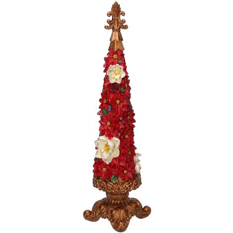Harzbaum mit roten Blumen cm13x13h47,5
