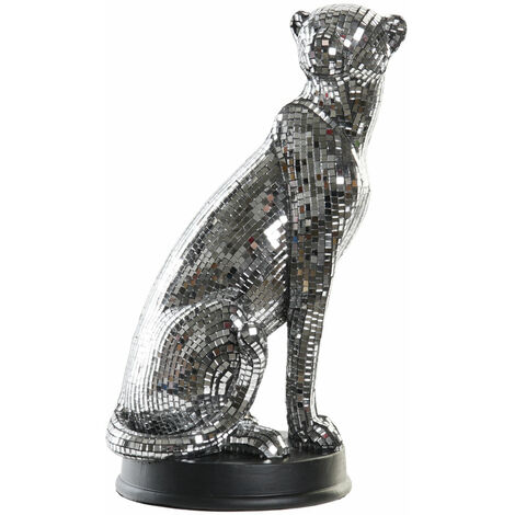 Harzfigur 19,5x16x31.5 Leopardenspiegel Harzmaterial mehrfarbige Farbfamilien -Figuren Dekoration Details