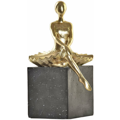 Harzfigur 21,5x23x32 Tänzer Goldharzmaterial mehrfarbige Farbfamilien -Figuren Détails Details