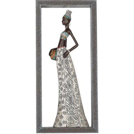 Harzfigur Frau im DM-Rahmen 17x6x32cm