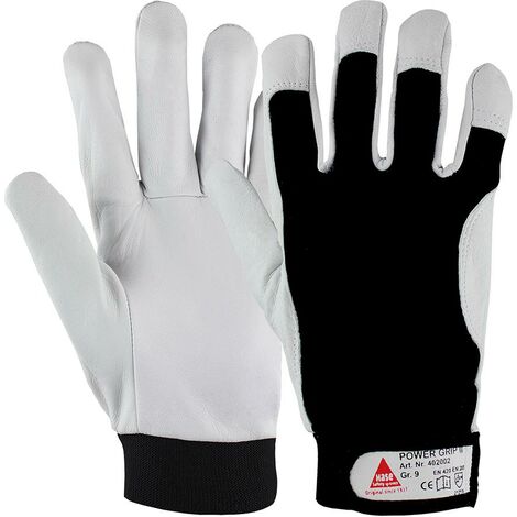 Hase Arbeitshandschuhe Power Grip II Größe 8, Ziegennappaleder 10 Stk