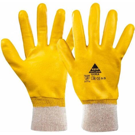 Hase Handschuhe Gelb/Blau Nitril "Gera" 7