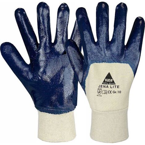 Hase Handschuhe Gelb/Blau Nitril "Jena Lite" 11