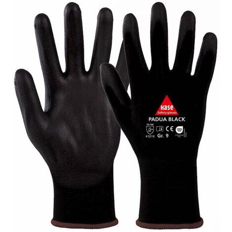 Hase Montagehandschuhe Feinstrick "Padua Black" 9