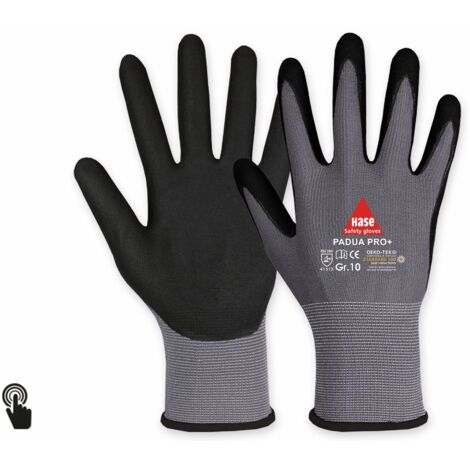 HASE SAFETY GLOVES Arbeitshandschuhe, Padua Pro+, EN388, EN 420, Touchfähig, Größe 11