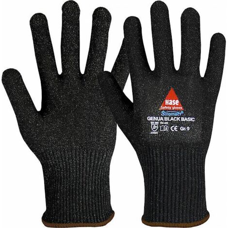 Hase Schnittschutzhandschuhe "Genua Black Basic" 8