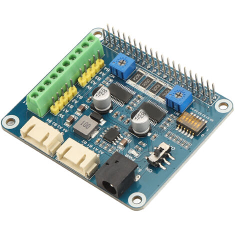 HAT pour Raspberry Pi avec contrôleur HR8825, pilote double moteur pas à pas, micro-pas 1/32, compatible Arduino et cartes de développement.