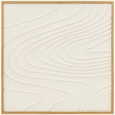 Hateya bianco 3d appeso alla parete 80x80cm - Atmosphera créateur d'intérieur
