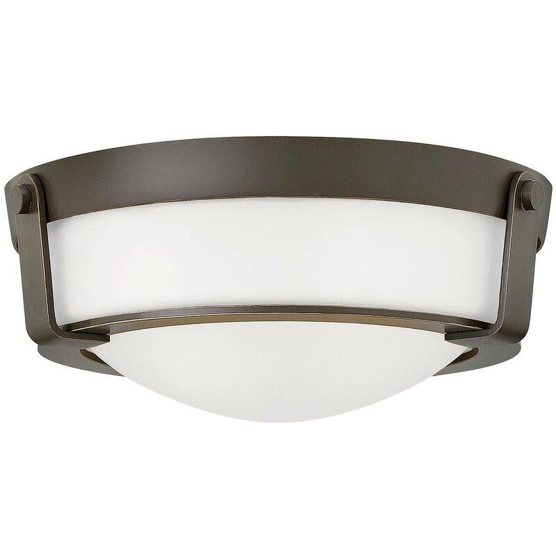 Elstead Hathaway - 2 Light Small Flush Mount Ceiling Light Bronze, E27