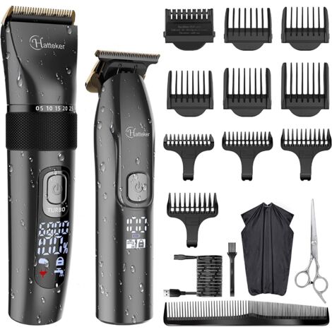 Hattek ProFi Tondeuse Set Soins Barbe T - Tête Blade Précision Ipx7 Imperméable