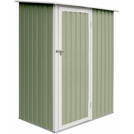 HATTORO P80 Metall Gerätehaus 143 × 80 × 175 cm (BxTxH) 1,8 m³ Pultdach Grün