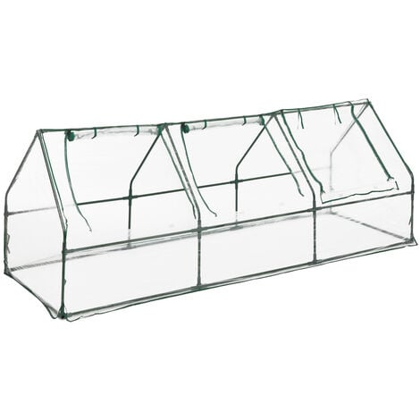 HATTORO Serre sous film plastique Tunnel de culture Serre verte transparente