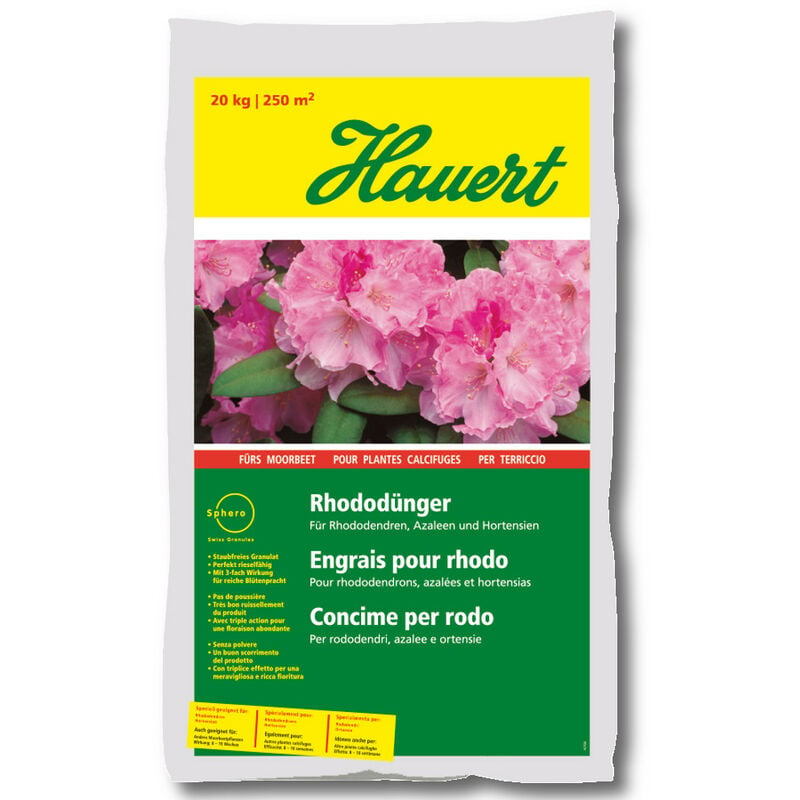 Engrais rhodoïd 20 kg Engrais pour rhododendrons Engrais pour hortensias Engrais pour azalées - Hauert