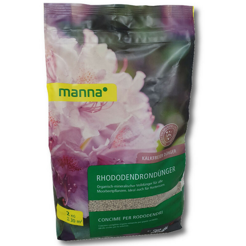 Manna - Hauert engrais pour rhododendrons 2 kg engrais pour azalées, engrais pour bruyère, plantes de terre de bruyère