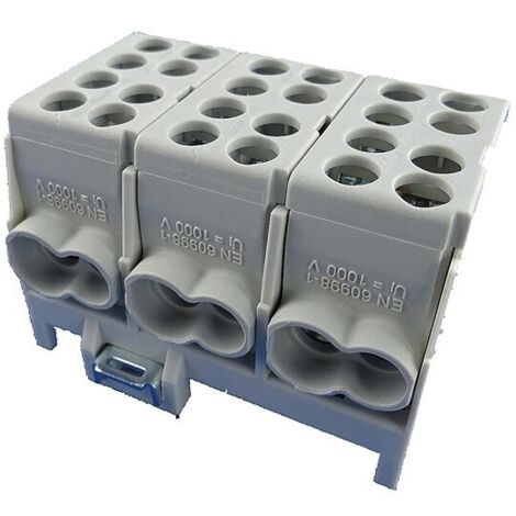 Hauptleitungs-Abzweigklemme - 3x grau 6x Eingang 25 mm² / 6x Ausgang 25 mm²