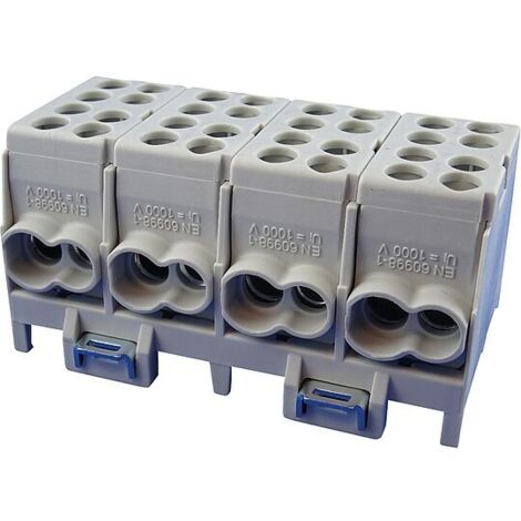 Hauptleitungs-Abzweigklemme - 4x grau 8x Eingang 25 mm² / 8x Ausgang 25 mm²