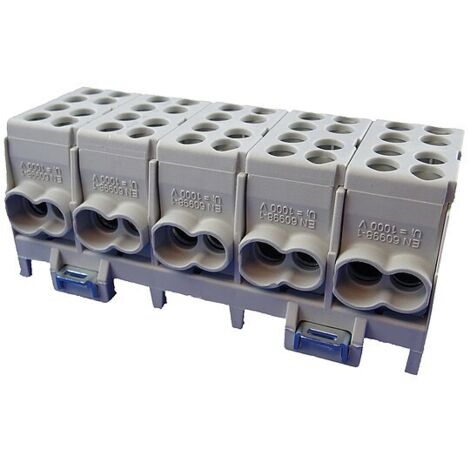 Hauptleitungs-Abzweigklemme - 5x grau 10x Eingang 25 mm² / 10x Ausgang 25 mm²