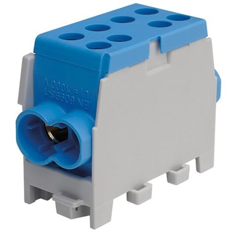 Hauptleitungs-Abzweigklemme - blau, 1-polig 2x Eingang 35 mm² / 2x Ausgang 25 mm²