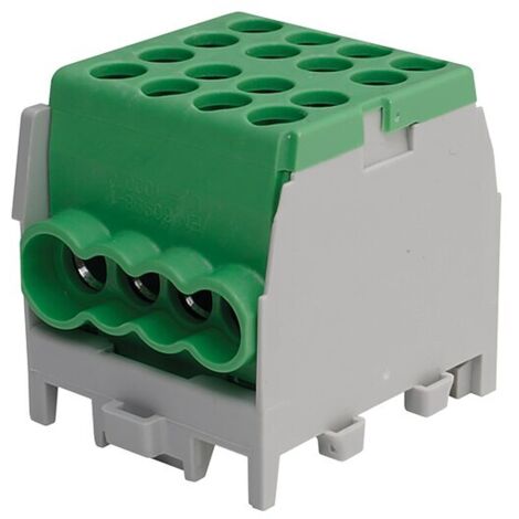 Hauptleitungs-Abzweigklemme - grün, 2x Eingang 25 mm² 6x Ausgang 16 mm²