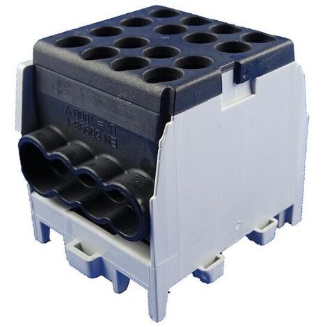 Hauptleitungs-Abzweigklemme - schwarz, 2x Eingang 25 mm² 6x Ausgang 16 mm², 1-polig