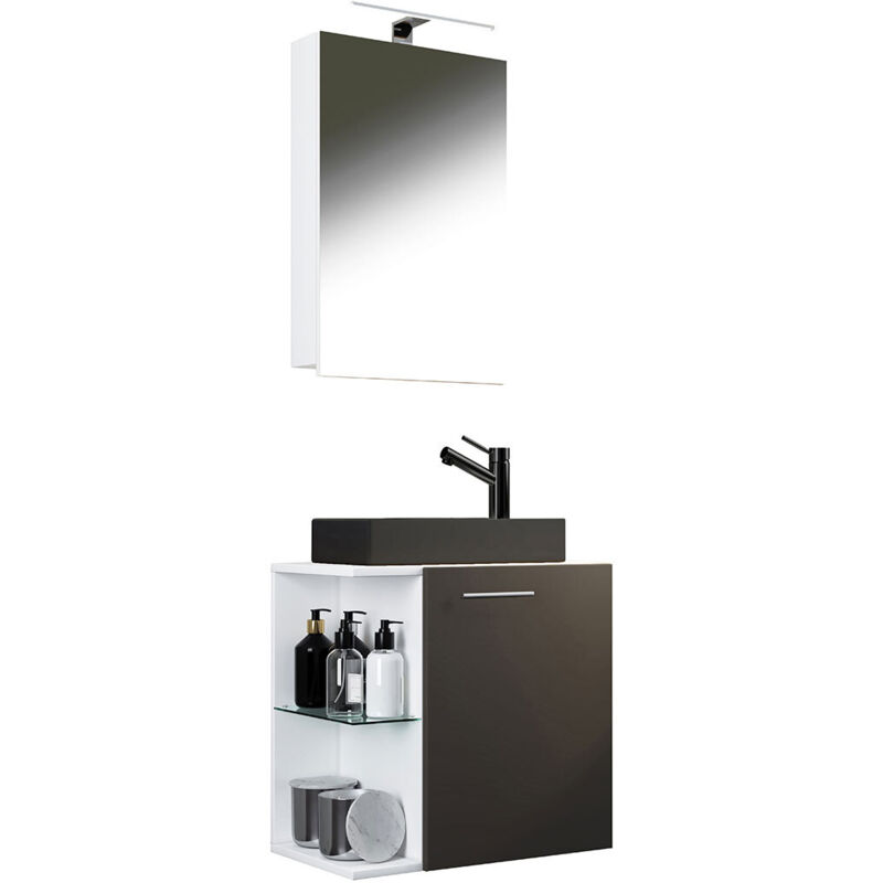 Ebuy24 3-tlg Waschtisch Hausa Spiegelschrank