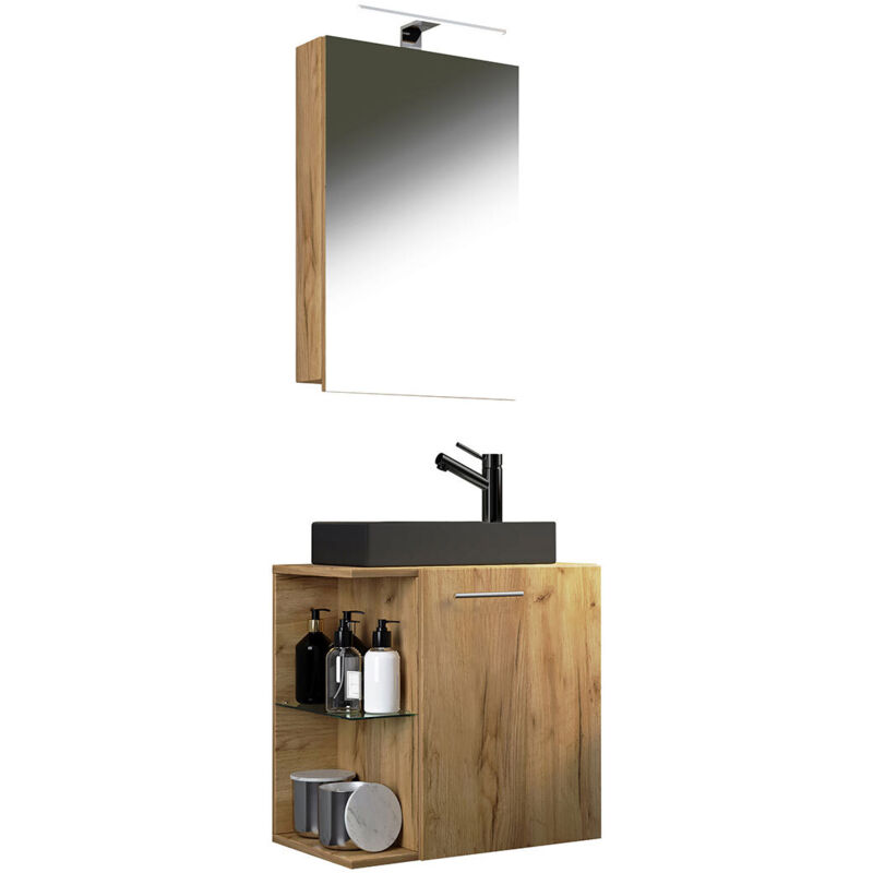 Ebuy24 3-tlg Waschtisch Hausa Spiegelschrank
