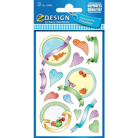 Haushaltsetiketten 6x Emblem 11x Sticker