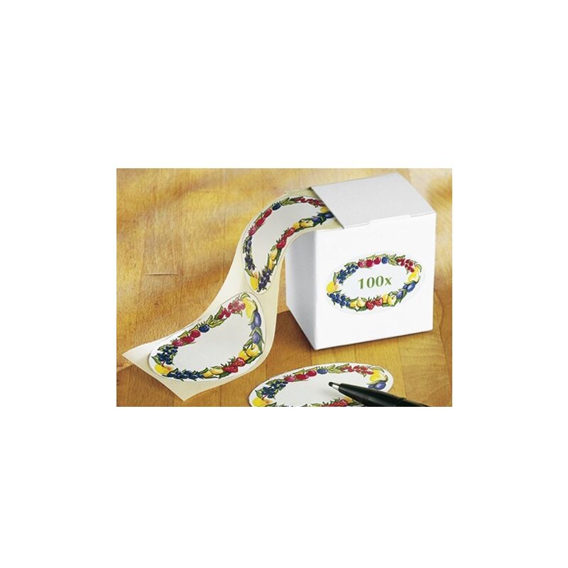 Image of WENKO Etichette adesive per barattoli, etichette per marmellate, spezie... 100 etichette