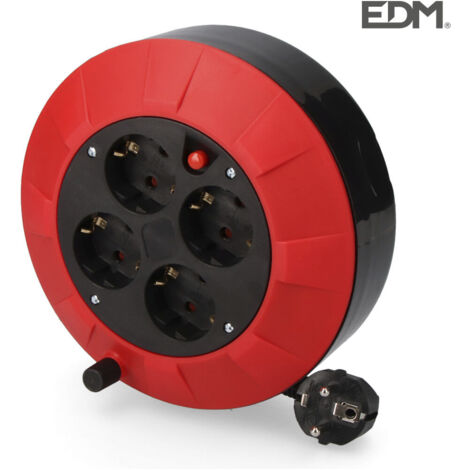 Haushaltskabeltrommeln 5mts 3x1-4 t/tl Steckdosen mit Wärmeschutz edm