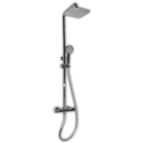 Hausmarke Premium Serie RONDO Brauseset mit Thermostatarmatur, Duschsystem chrom