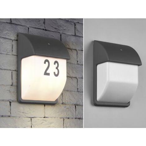 TRIO Hausnummernleuchte MERSEY Anthrazit mit Dämmerungssensor, Höhe 27cm