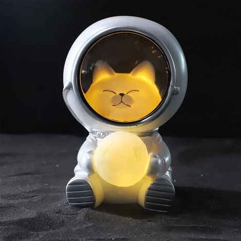 SHYF Haustier-Astronauten-Katzenlampe, niedliche USB-Nachtlichter für Kinder, Geburtstagsgeschenk für Kinder (Haustierkatze)