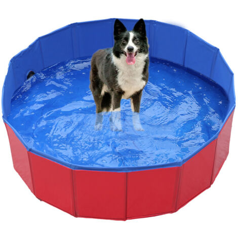 Haustierpool, faltbarer Hundepool, Haustierbadewanne, tragbare Hundebadewanne und Hundebadewanne mit Ablassventil, 50 x 10 cm