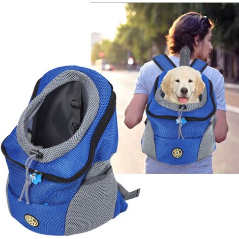 [Haustiertasche] Hunderucksack mit Belüftung, komfortabel, geräumig, blau