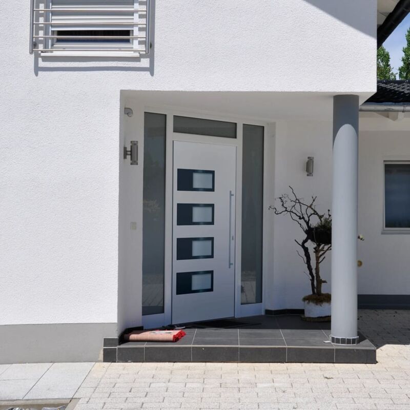 Haustür Weiß 100x200 Cm Aluminium Und Pvc Vidaxl