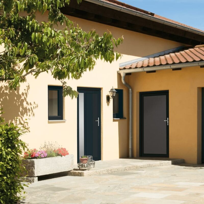 Vidaxl - Haustür Anthrazit 108x208 Cm Pvc