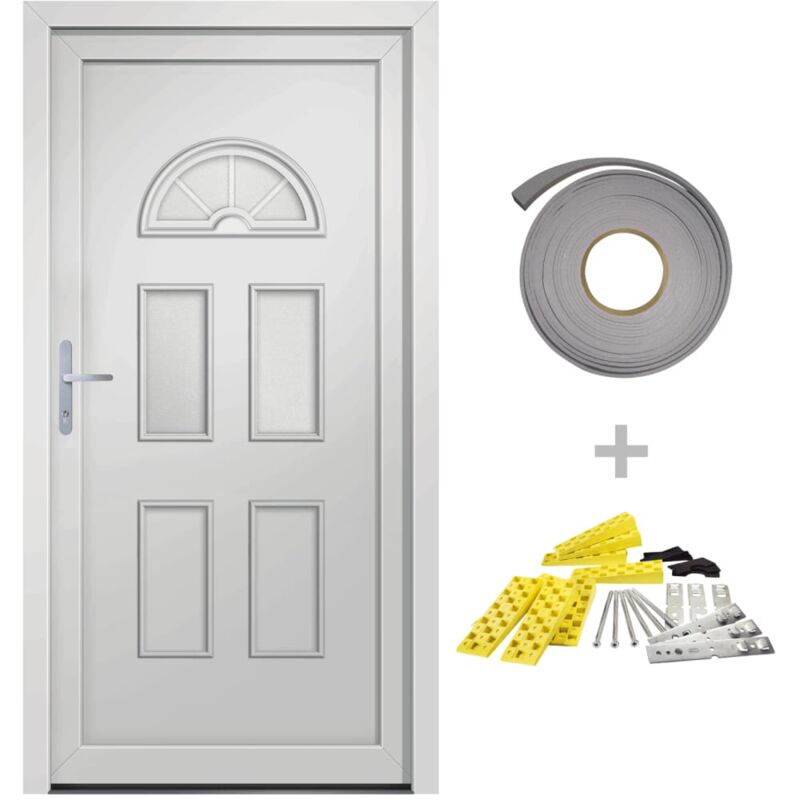 Vidaxl - Haustür Weiß 98x198 Cm Pvc