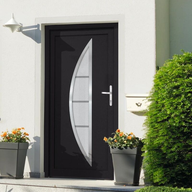 Vidaxl - Haustür Anthrazit 108x200 Cm Pvc