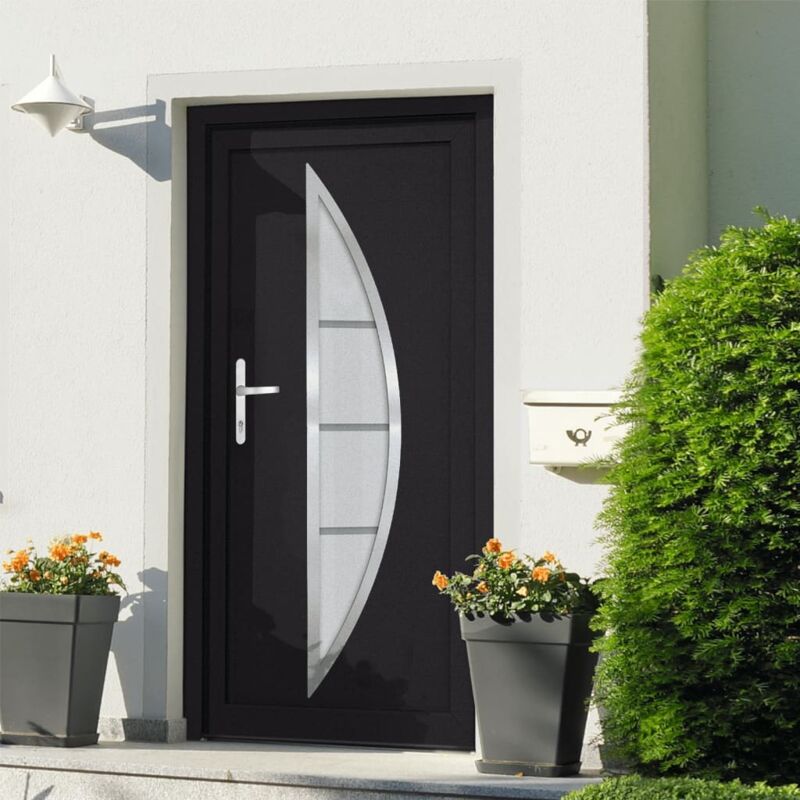 Vidaxl - Haustür Anthrazit 108x200 Cm Pvc